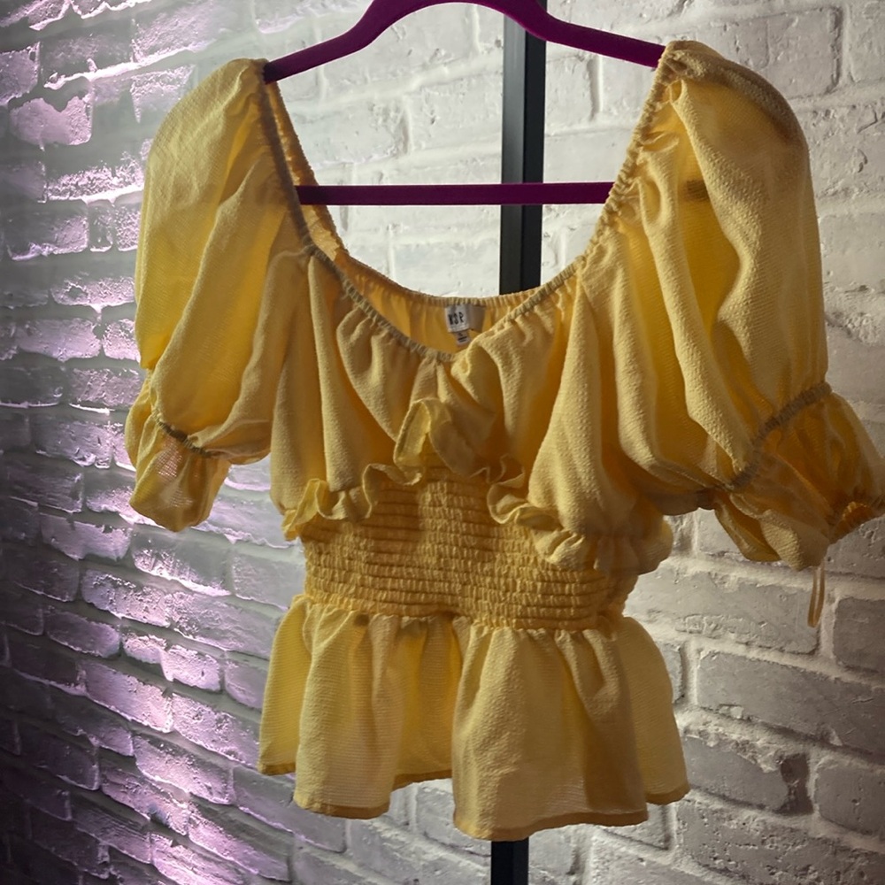 NSR Yellow Blouse with Elegant Design